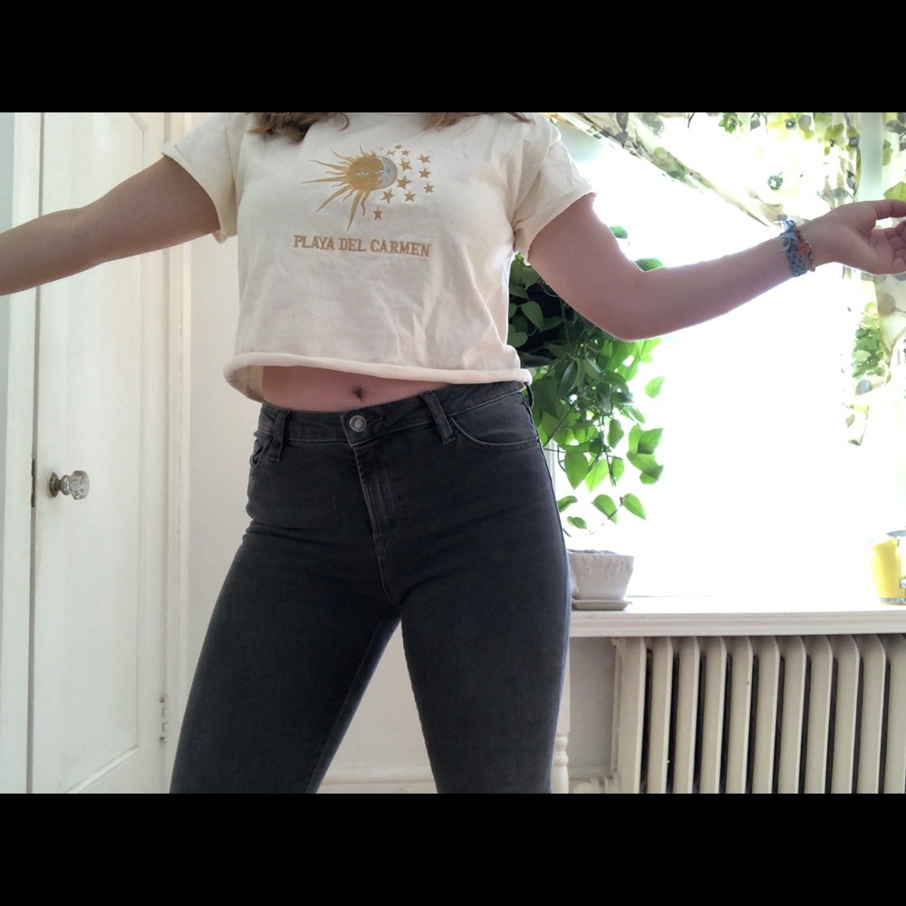 Free People Straight Crop Jean